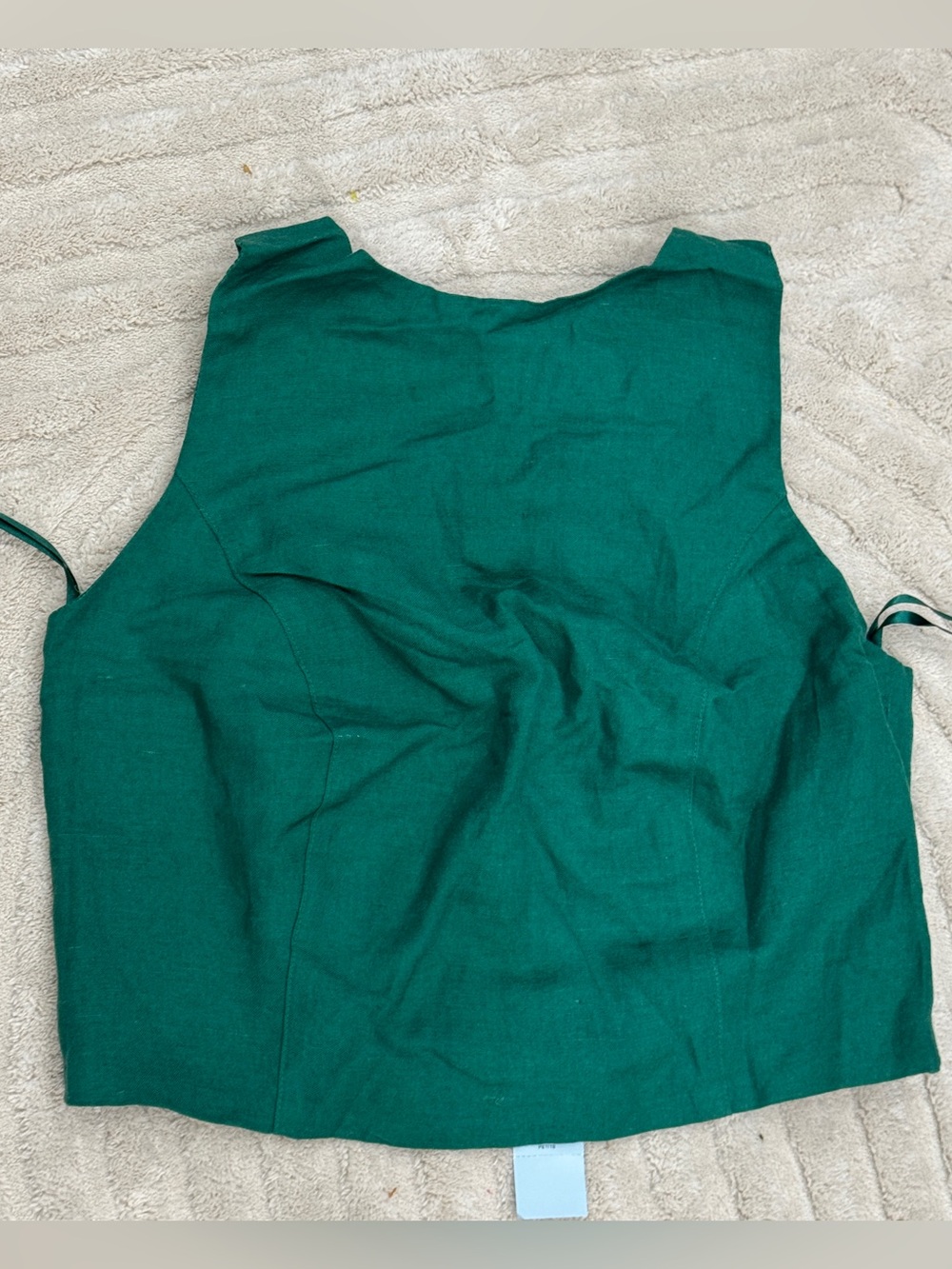 LOFT Teal Green Linen Tank Top